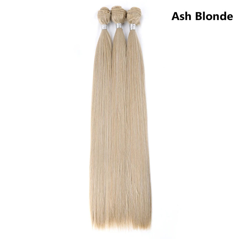 JN050 - Fiber Weaving Synthetic Straight Women Straight Pony Bundles Braids Bundles Weaving Fake Yaki Straight