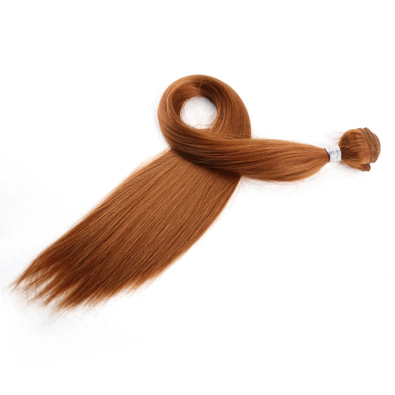 JN043 - Straight Bundles Salon Natural Extensions Fake Fibers Super Long Synthetic Yaki Straight Weaving Full to End