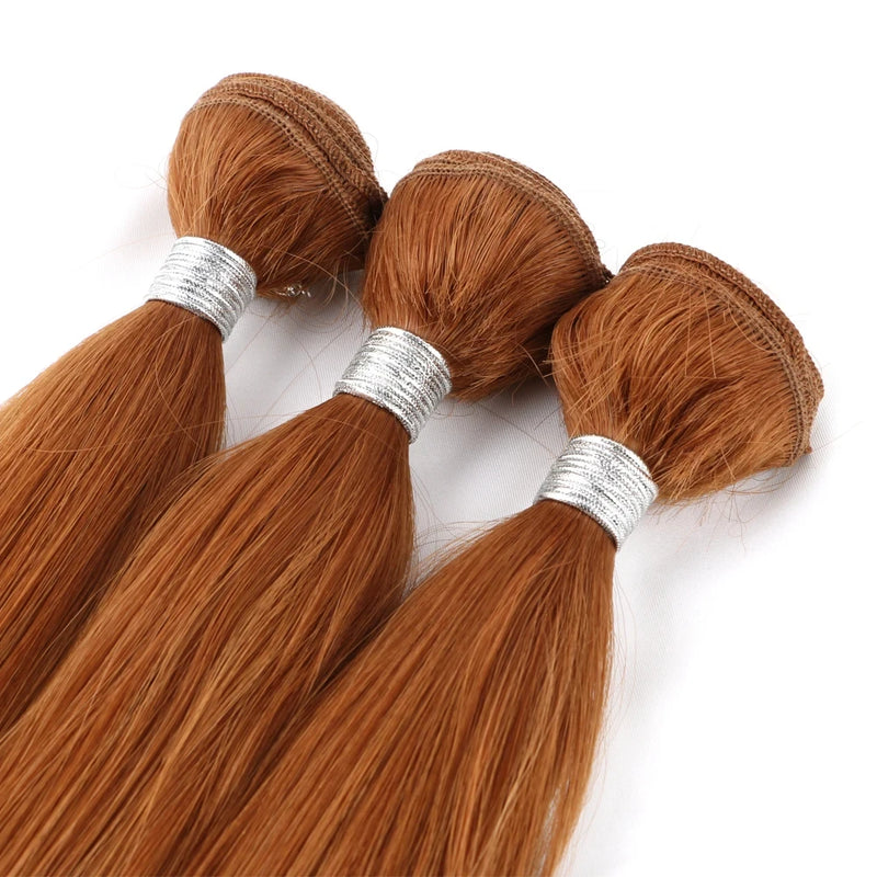 JN043 - Straight Bundles Salon Natural Extensions Fake Fibers Super Long Synthetic Yaki Straight Weaving Full to End