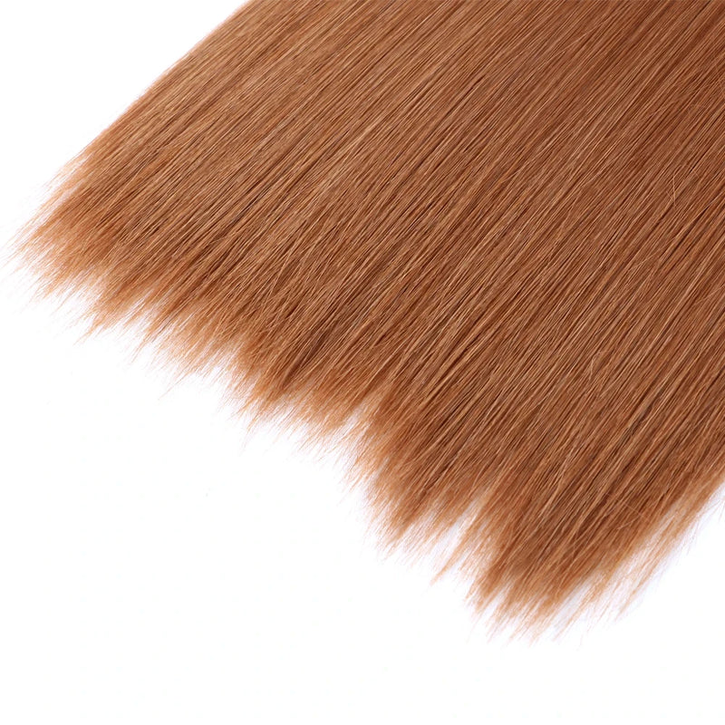 JN043 - Straight Bundles Salon Natural Extensions Fake Fibers Super Long Synthetic Yaki Straight Weaving Full to End