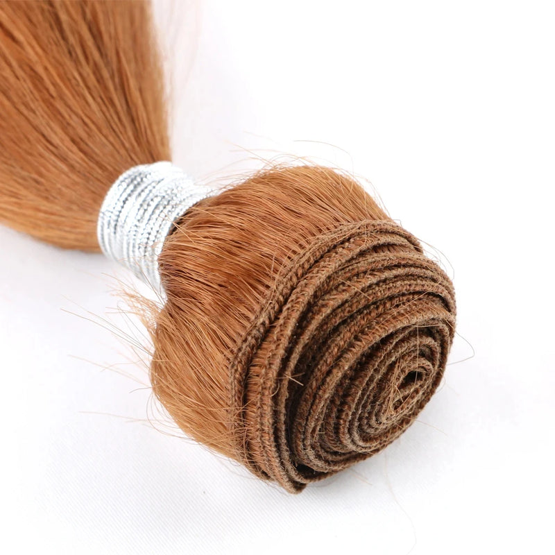 JN043 - Straight Bundles Salon Natural Extensions Fake Fibers Super Long Synthetic Yaki Straight Weaving Full to End