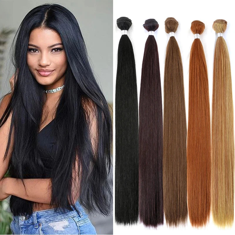 JN045 - Synthetic Braiding Extension For Women Straight Pony Bundles Braids Bundles  Weaving Fake Yaki Straight