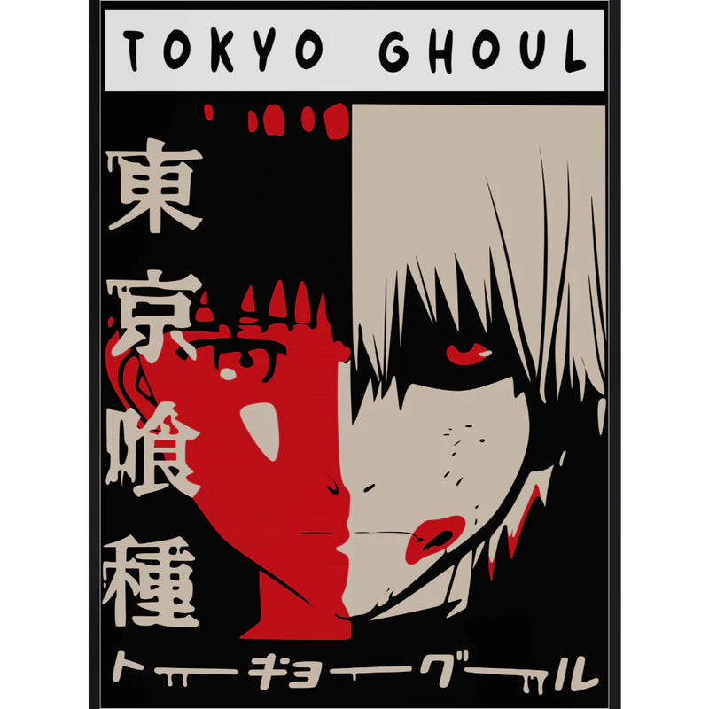 Camiseta 100% Algodão Anime Tokyo Ghoul Ken Kaneki Harajuku Camisa Masculina T-Shirt Feminina