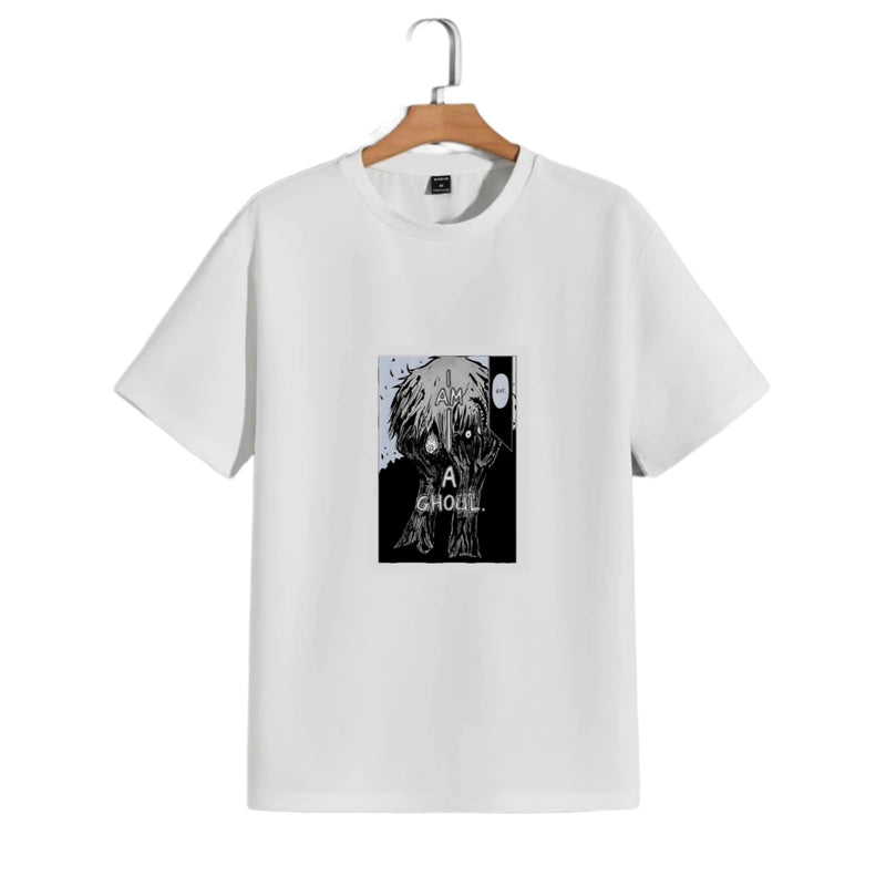 Camiseta 100% Algodão Anime Tokyo Ghoul Ken Kaneki Harajuku Camisa Masculina T-Shirt Feminina