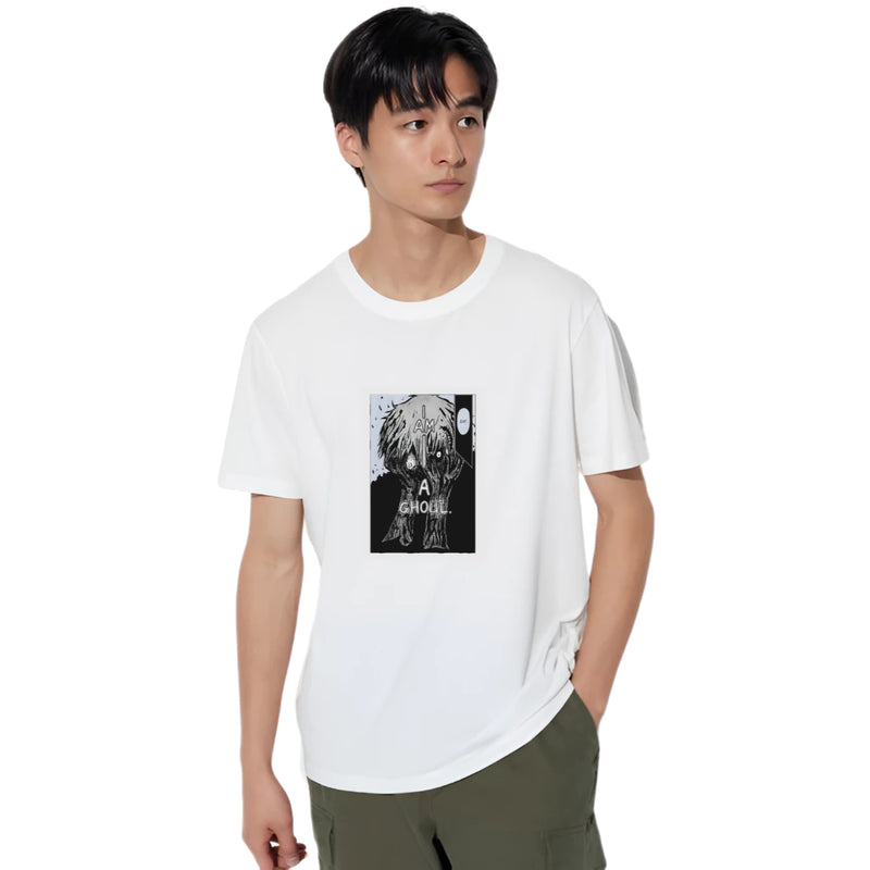 Camiseta 100% Algodão Anime Tokyo Ghoul Ken Kaneki Harajuku Camisa Masculina T-Shirt Feminina